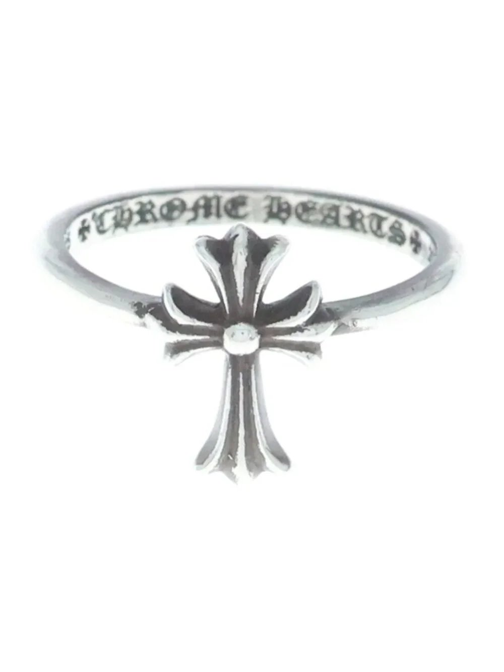 Chrome Hearts Bubblgm CH Bubblegum CH Cross Silver Ring